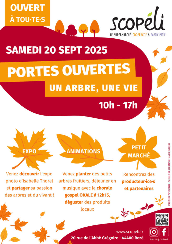 SAMEDI 20 SEPTEMBRE 2025 : PORTES OUVERTES AUX COULEURS DE L’AUTOMNE