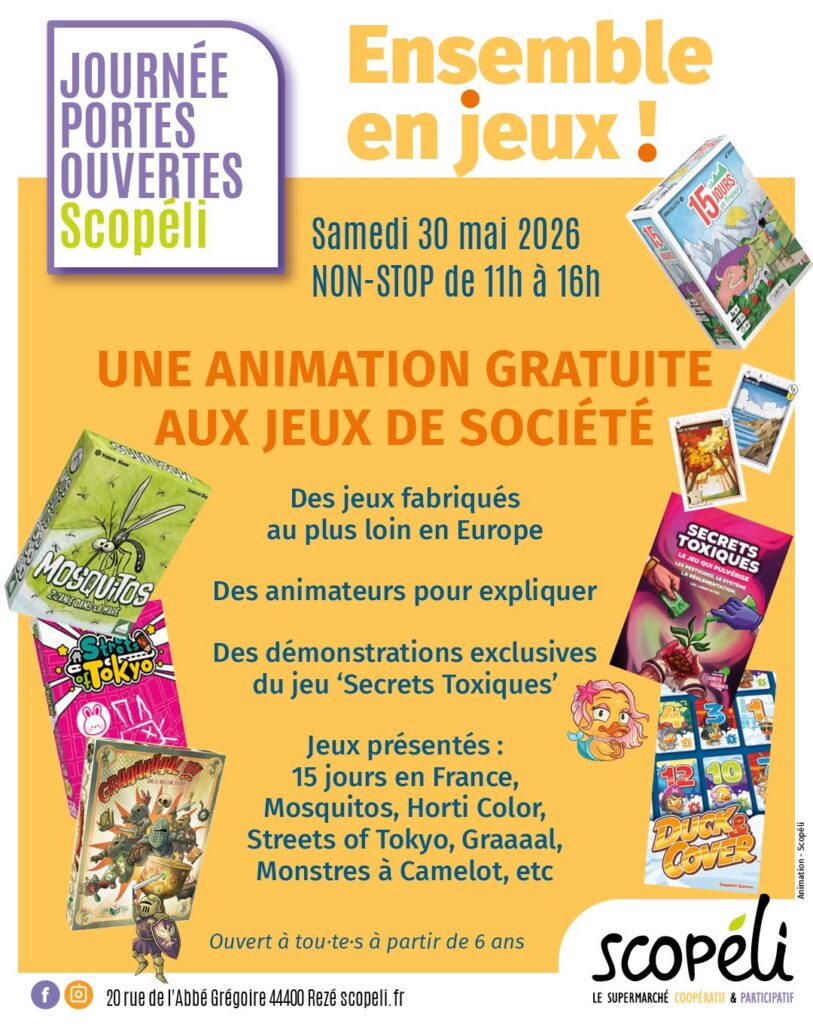 SAMEDI 30 mai 2026 : ensemble en jeux !